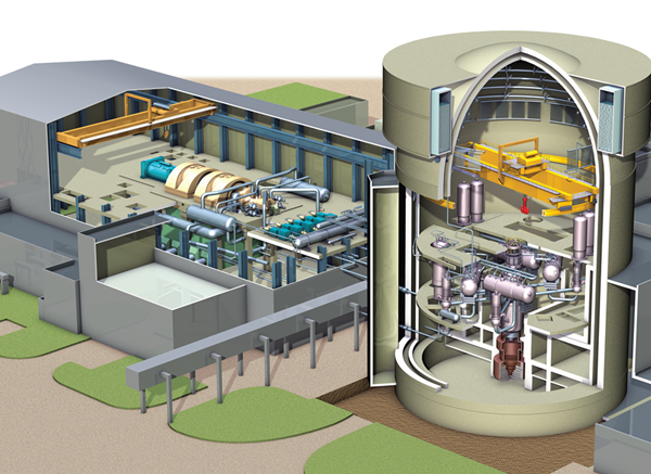 Cut through diagram of Rosatom's AES-2006 reactor